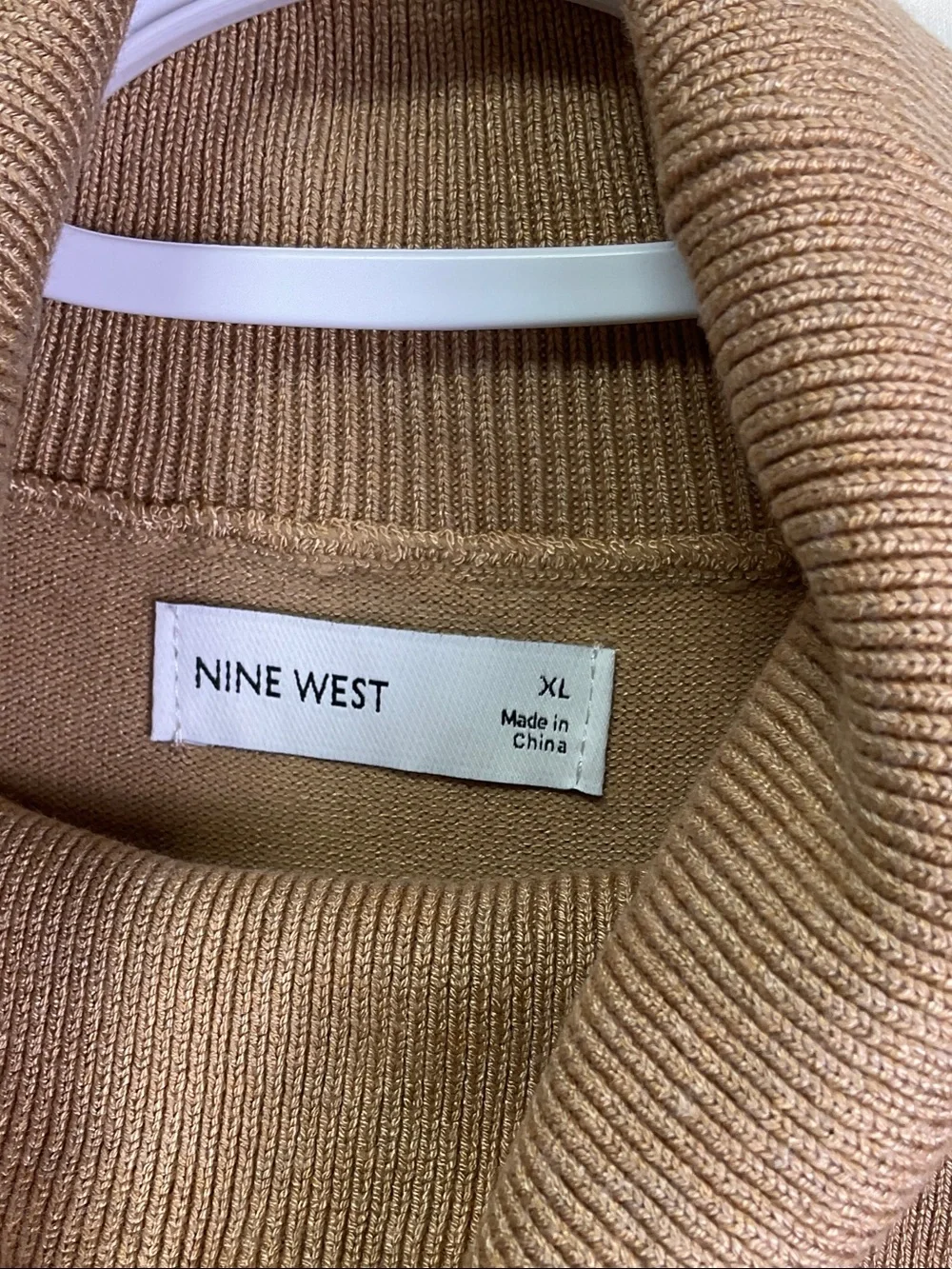 Nine West Men's Camel/Tan Turtleneck Sweater